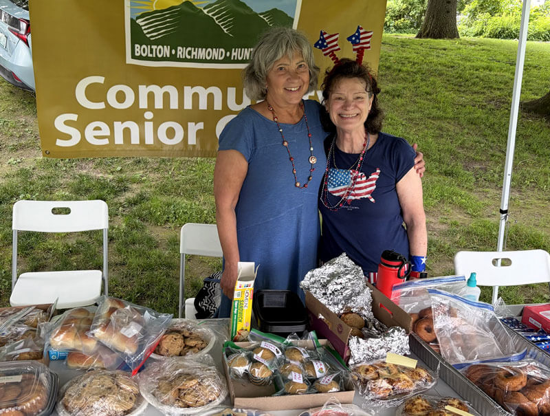 Twom Community Senior Center volunteers at the 4th of July bake sale